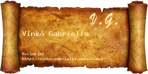 Vinkó Gabriella névjegykártya